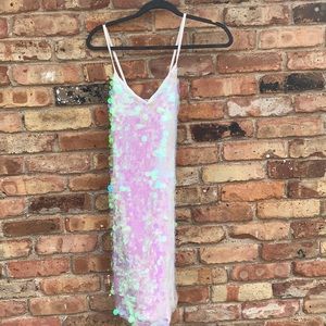 ASOS sequined cross back dress